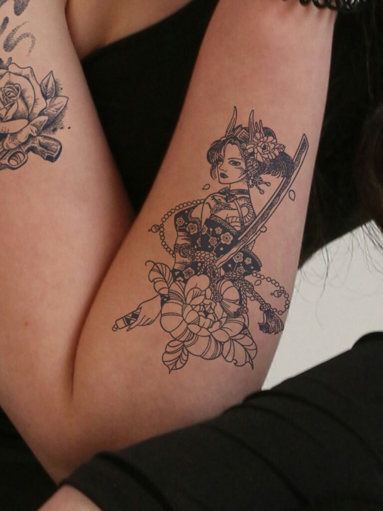 Semi-Permanent Tattoo – Powerful Japanese Traditional Female